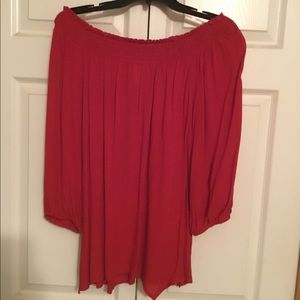 Red peasant blouse